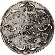1 Giulio - Clement XI SI AFFLVANT NOLITE COR APPONERE, Vatican City, 1702-1703 reverse image