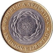 2 Pesos May Revolution obverse image