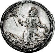 1 Giulio - Clement XI St. Francis, Vatican City, 1705 reverse image