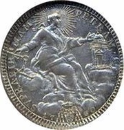 1 Giulio - Clement XIII St. Peter, Vatican City, 1760 reverse image