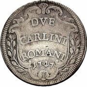 2 Carlini - Benedict XIV, Vatican City, 1747-1749 reverse image