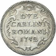 2 Carlini - Benedict XIV, Vatican City, 1749-1752 reverse image