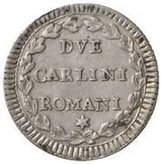 2 Carlini Romani - Pius VI No date, Vatican City, 1781-1785 reverse image