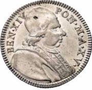 Doppio Giulio - Benedict XIV obverse image