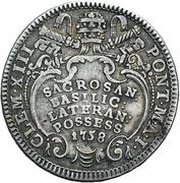 Doppio Giulio - Clement XIII Lateran Possess obverse image