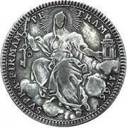 Doppio Giulio - Clement XIII Bust, Vatican City, 1760-1766 reverse image