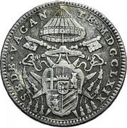 ⅕ Scudo - Carlo Rezzonico Sede Vacante obverse image