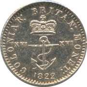 1⁄16 Dollar - George IV reverse image