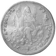 Doppio Giulio - Pius VII, Vatican City, 1816-1818 reverse image