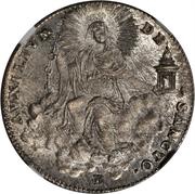 Doppio Giulio Sede Vacante, Vatican City, 1823 reverse image