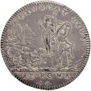 1 Testone - Pius IV EXVRGAT DEVS, Vatican City, 1559-1565 reverse image