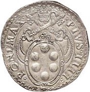 1 Testone - Pius IV S PETRVS APOSTOLVS obverse image