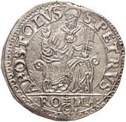 1 Testone - Pius IV S PETRVS APOSTOLVS, Vatican City, 1559-1565 reverse image