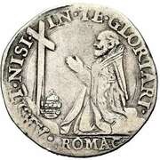 1 Testone - Pius V, Vatican City, 1571-1572 reverse image