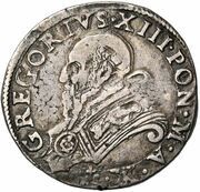 1 Testone - Gregory XIII Religion obverse image