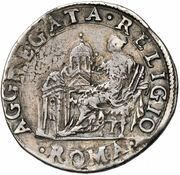 1 Testone - Gregory XIII Religion, Vatican City, 1572-1585 reverse image