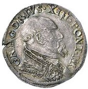 1 Testone - Gregory XIII Jubilee obverse image