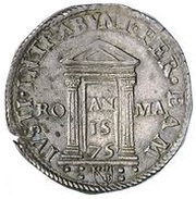 1 Testone - Gregory XIII Jubilee, Vatican City, 1575 reverse image