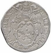 1 Testone - Clement VIII NON PREVALEBVNT obverse image