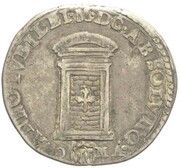 1 Testone - Clement VIII Jubilee - Closed Door, Vatican City, 1600 reverse image