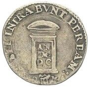 1 Testone - Clement VIII Jubilee - Open Door, Vatican City, 1600 reverse image