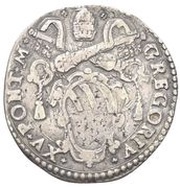1 Testone - Gregory XV obverse image