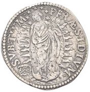 1 Testone - Gregory XV, Vatican City, 1621-1623 reverse image