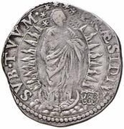 1 Testone - Gregory XV Radiant Madonna, Vatican City, 1621-1623 reverse image