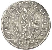 1 Testone - Urban VIII Radiant Madonna - Bust, Vatican City, 1636-1642 reverse image