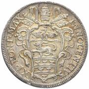 1 Testone - Innocent XI MELIVS EST DARE QVAM ACCIPERE obverse image