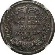 1 Testone - Innocent XI MELIVS EST DARE QVAM ACCIPERE, Vatican City, 1684 reverse image