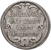1 Testone - Innocent XI MELIVS EST DARE QVAM ACCIPERE, Vatican City, 1684 reverse image