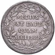 1 Testone - Innocent XI MELIVS EST DARE QVAM ACCIPERE, Vatican City, 1684 reverse image