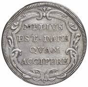1 Testone - Innocent XI MELIVS EST DARE QVAM ACCIPERE, Vatican City, 1684-1689 reverse image