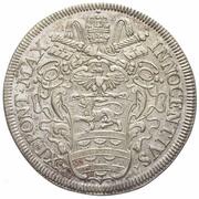 1 Testone - Innocent XI MELIVS EST DARE QVAM ACCIPERE obverse image