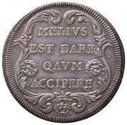 1 Testone - Innocent XI MELIVS EST DARE QVAM ACCIPERE, Vatican City, 1684-1689 reverse image