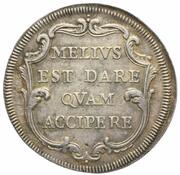 1 Testone - Innocent XI MELIVS EST DARE QVAM ACCIPERE, Vatican City, 1684-1689 reverse image