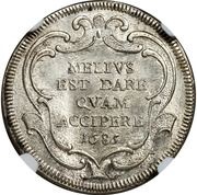 1 Testone - Innocent XI MELIVS EST DARE QVAM ACCIPERE, Vatican City, 1685 reverse image