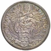 1 Testone - Innocent XI MELIVS EST DARE QVAM ACCIPERE obverse image