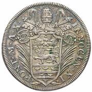 1 Testone - Innocent XI MELIVS EST DARE QVAM ACCIPERE obverse image
