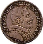 1 Testone - Alexander VIII St. Peter and Paul obverse image