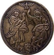 1 Testone - Alexander VIII St. Peter and Paul, Vatican City, 1689 reverse image