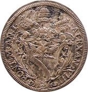 1 Testone - Alexander VIII St. Bruno - radiant obverse image