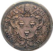 1 Testone - Innocent XII PRÆOCCVPEMVS FACIEM EIVS obverse image