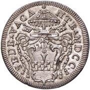 1 Testone Sede Vacante obverse image