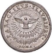 1 Testone Sede Vacante, Vatican City, 1700 reverse image