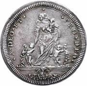 1 Testone - Clement XI, Vatican City, 1707-1708 reverse image