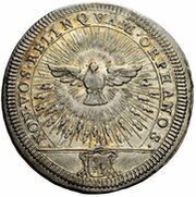 1 Testone - Annibale Albani Sede Vacante, Vatican City, 1721 reverse image