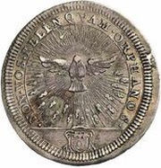1 Testone - Annibale Albani Sede Vacante, Vatican City, 1724 reverse image