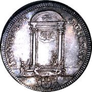 1 Testone - Benedict XIII Jubilee, Vatican City, 1725 reverse image